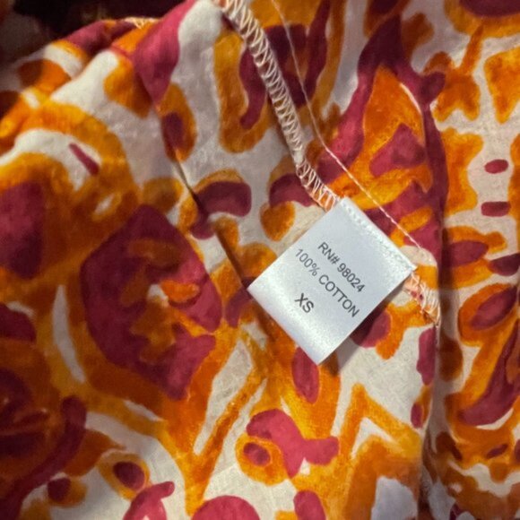 HOUSE OF HARLOW Zoey Smocked Ruffle Tiered Maxi Dress XS Orange Red - Picture 4 of 4